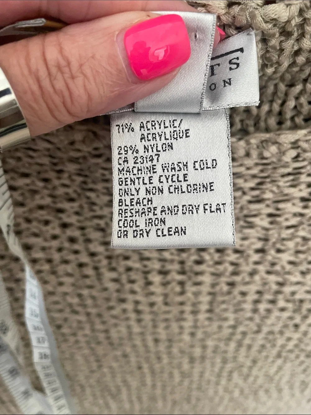 Talbots Cream Textured Scoop-Neck Knit Sweater - Picture 6 of 6